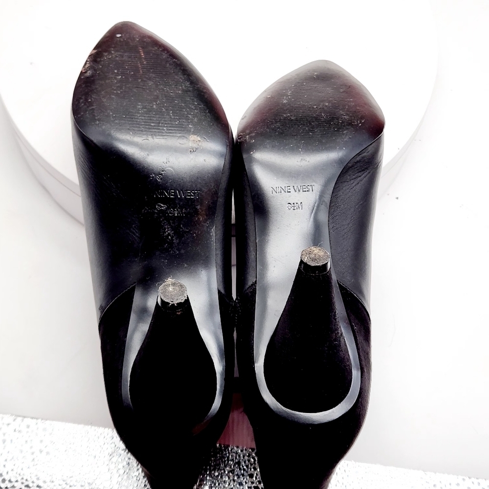 Nine West Yames Leather Pointed Toe Booties Size 8.5 - Picture 16 of 16